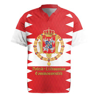 Personalized Polish-Lithuanian Commonwealth Rugby Jersey Royal Coat Of Arms Style