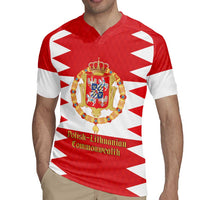 Personalized Polish-Lithuanian Commonwealth Rugby Jersey Royal Coat Of Arms Style