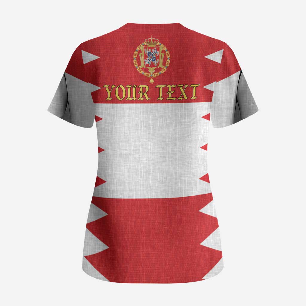 Personalized Polish-Lithuanian Commonwealth Scrub Top Royal Coat Of Arms Style