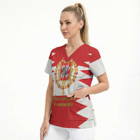 Personalized Polish-Lithuanian Commonwealth Scrub Top Royal Coat Of Arms Style