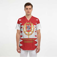 Personalized Polish-Lithuanian Commonwealth Scrub Top Royal Coat Of Arms Style