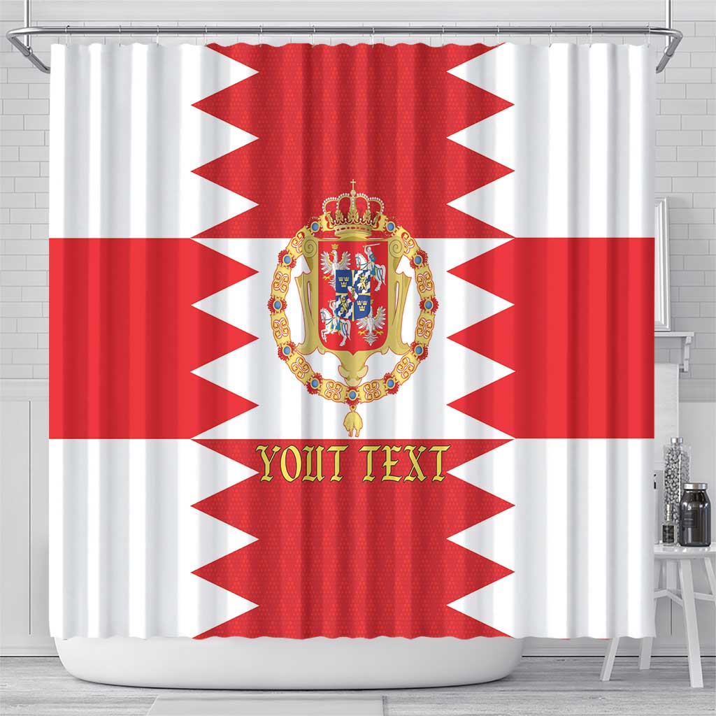 Personalized Polish-Lithuanian Commonwealth Shower Curtain Royal Coat Of Arms Style