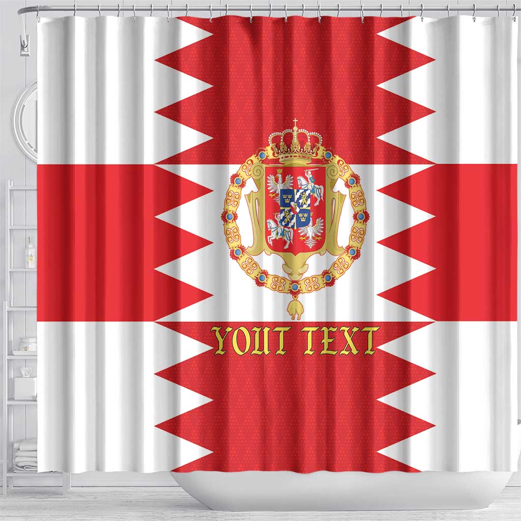 Personalized Polish-Lithuanian Commonwealth Shower Curtain Royal Coat Of Arms Style