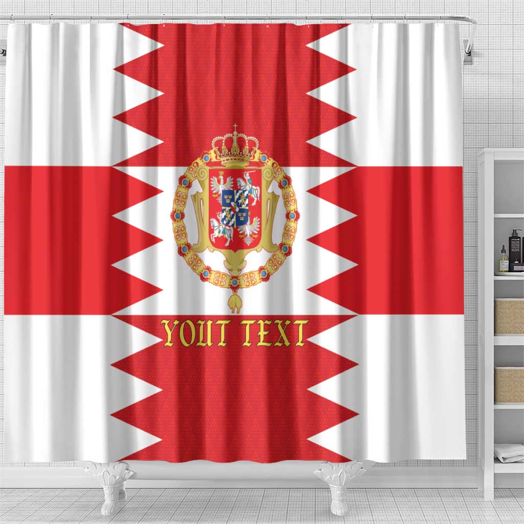 Personalized Polish-Lithuanian Commonwealth Shower Curtain Royal Coat Of Arms Style