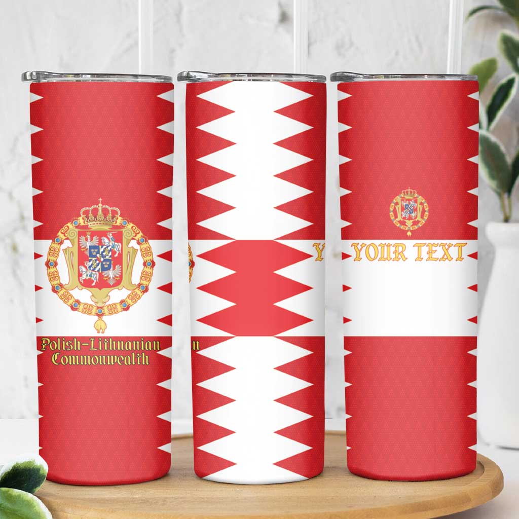 Personalized Polish-Lithuanian Commonwealth Skinny Tumbler Royal Coat Of Arms Style
