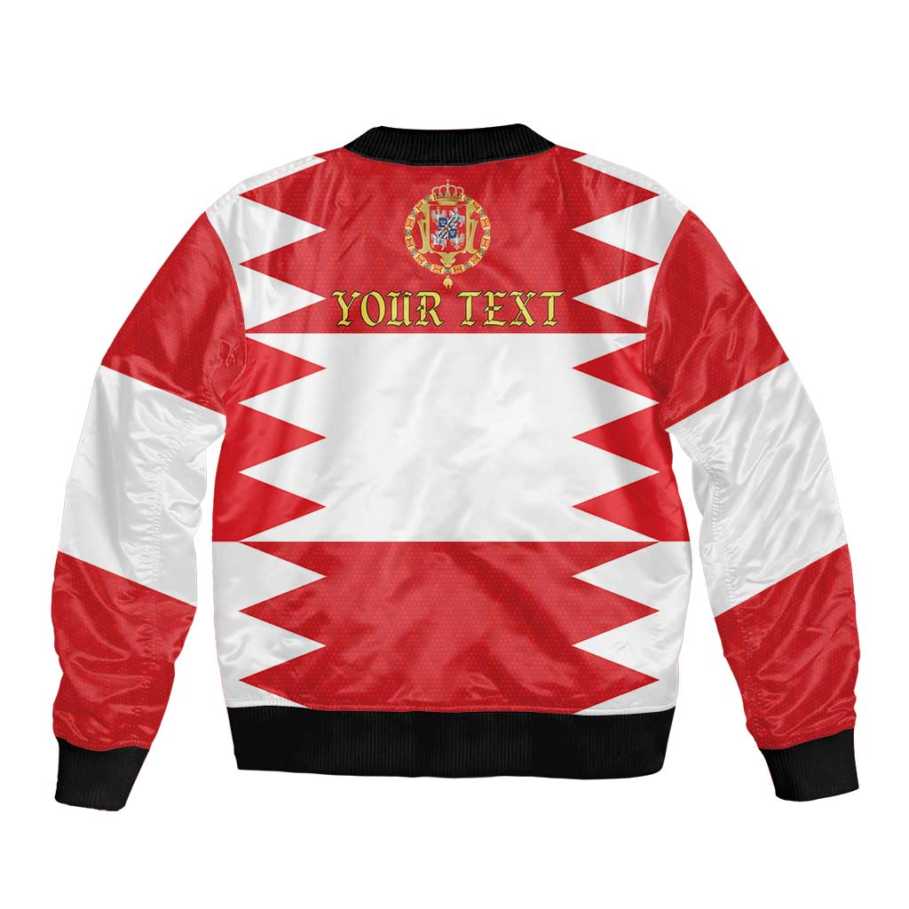Personalized Polish-Lithuanian Commonwealth Sleeve Zip Bomber Jacket Royal Coat Of Arms Style