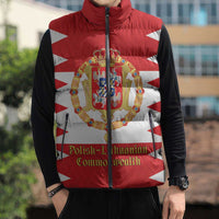Personalized Polish-Lithuanian Commonwealth Sleeveless Puffer Jacket Royal Coat Of Arms Style