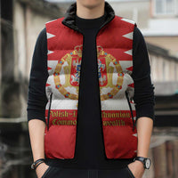 Personalized Polish-Lithuanian Commonwealth Sleeveless Puffer Jacket Royal Coat Of Arms Style