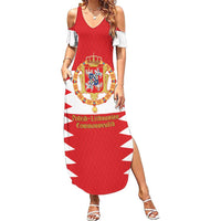 Personalized Polish-Lithuanian Commonwealth Summer Maxi Dress Royal Coat Of Arms Style