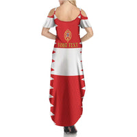 Personalized Polish-Lithuanian Commonwealth Summer Maxi Dress Royal Coat Of Arms Style