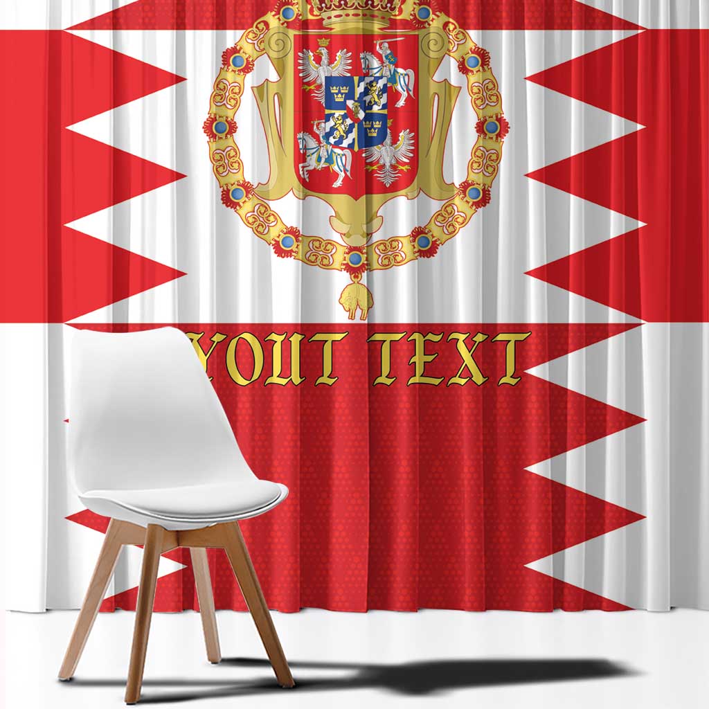 Personalized Polish-Lithuanian Commonwealth Window Curtain Royal Coat Of Arms Style