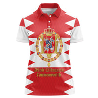 Personalized Polish-Lithuanian Commonwealth Women Polo Shirt Royal Coat Of Arms Style