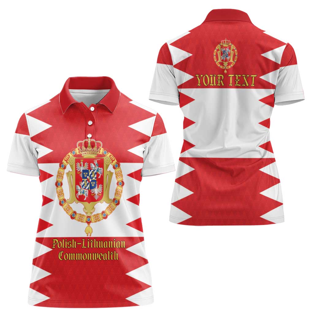 Personalized Polish-Lithuanian Commonwealth Women Polo Shirt Royal Coat Of Arms Style