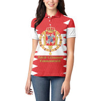 Personalized Polish-Lithuanian Commonwealth Women Polo Shirt Royal Coat Of Arms Style
