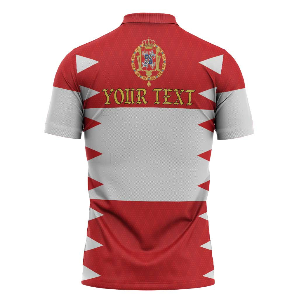 Personalized Polish-Lithuanian Commonwealth Zipper Polo Shirt Royal Coat Of Arms Style