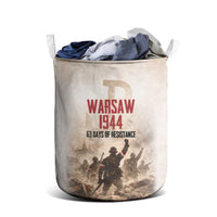 Polish Kotwica Warsaw Uprising 1944 Laundry Basket 63 Days of Resistance WWII
