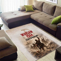 Polish Kotwica Warsaw Uprising 1944 Area Rug 63 Days of Resistance WWII