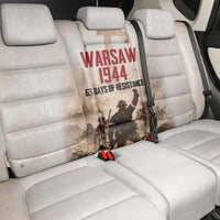 Polish Kotwica Warsaw Uprising 1944 Back Car Seat Cover 63 Days of Resistance WWII