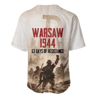 Polish Kotwica Warsaw Uprising 1944 Baseball Jersey 63 Days of Resistance WWII
