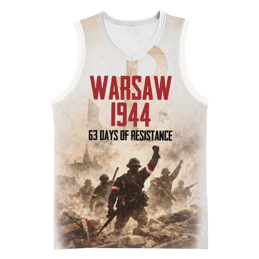 Polish Kotwica Warsaw Uprising 1944 Basketball Jersey 63 Days of Resistance WWII