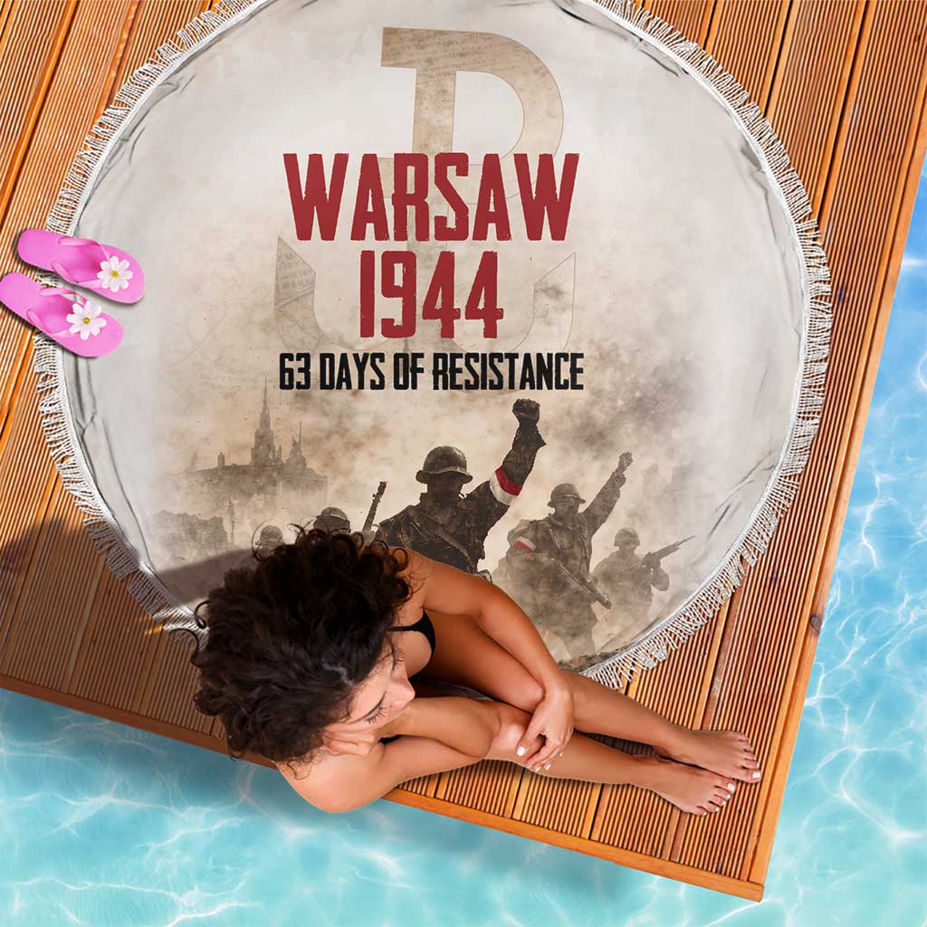 Polish Kotwica Warsaw Uprising 1944 Beach Blanket 63 Days of Resistance WWII