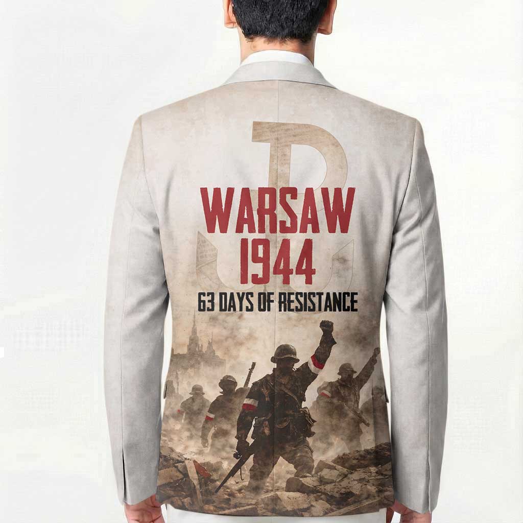 Polish Kotwica Warsaw Uprising 1944 Blazer 63 Days of Resistance WWII