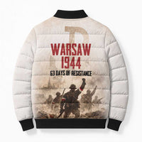 Polish Kotwica Warsaw Uprising 1944 Bomber Puffer Jacket 63 Days of Resistance WWII