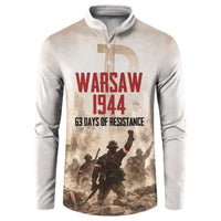 Polish Kotwica Warsaw Uprising 1944 Button Sweatshirt 63 Days of Resistance WWII