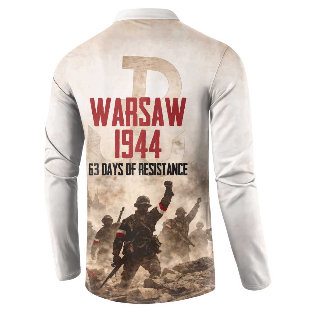 Polish Kotwica Warsaw Uprising 1944 Button Sweatshirt 63 Days of Resistance WWII