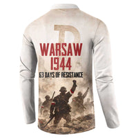 Polish Kotwica Warsaw Uprising 1944 Button Sweatshirt 63 Days of Resistance WWII