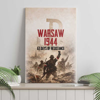 Polish Kotwica Warsaw Uprising 1944 Canvas Wall Art 63 Days of Resistance WWII