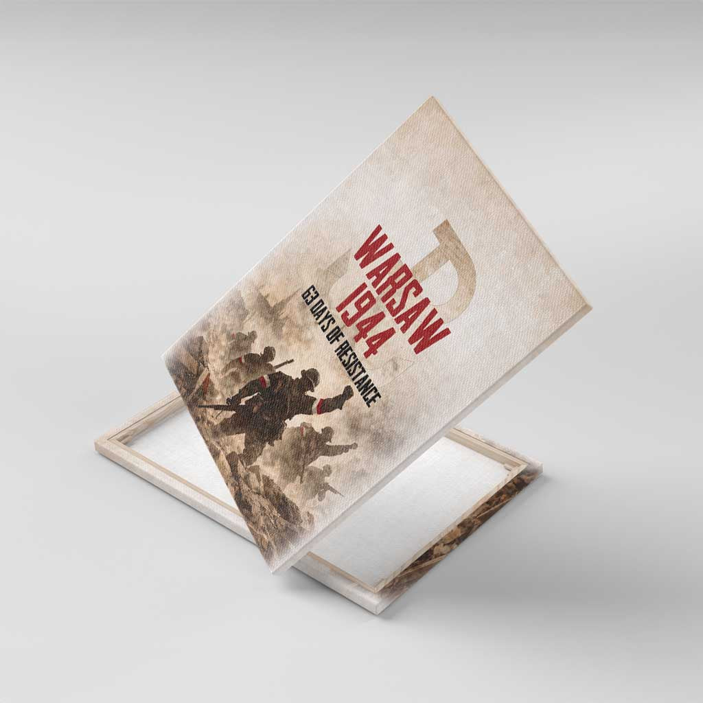 Polish Kotwica Warsaw Uprising 1944 Canvas Wall Art 63 Days of Resistance WWII
