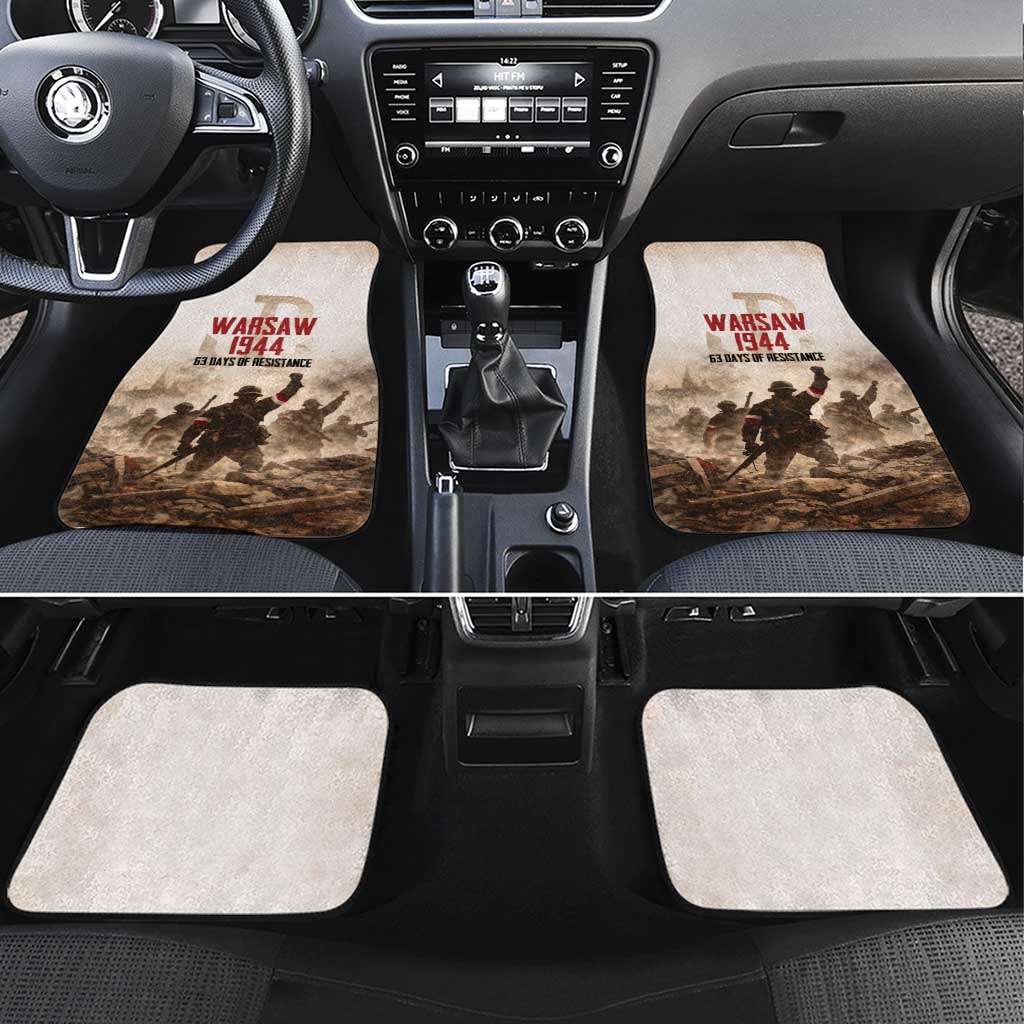 Polish Kotwica Warsaw Uprising 1944 Car Mats 63 Days of Resistance WWII