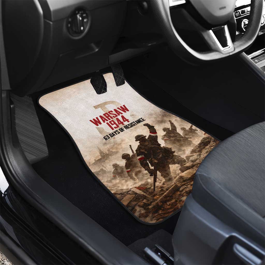 Polish Kotwica Warsaw Uprising 1944 Car Mats 63 Days of Resistance WWII