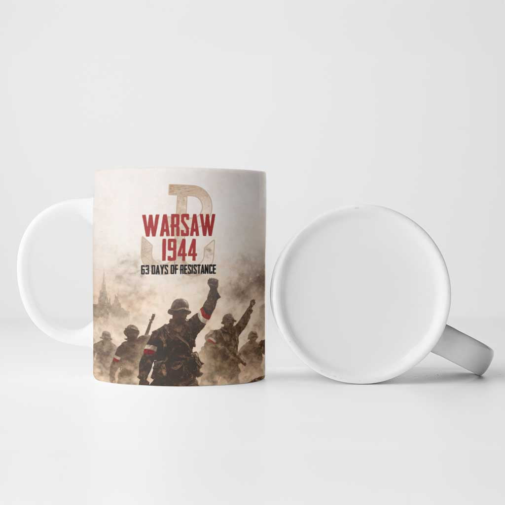 Polish Kotwica Warsaw Uprising 1944 Ceramic Mug 63 Days of Resistance WWII