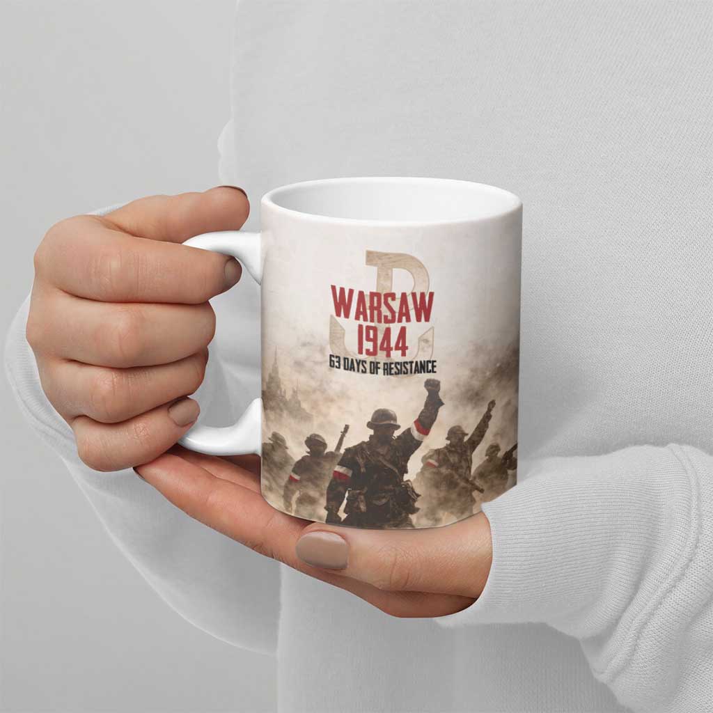 Polish Kotwica Warsaw Uprising 1944 Ceramic Mug 63 Days of Resistance WWII