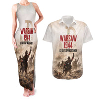 Polish Kotwica Warsaw Uprising 1944 Couples Matching Tank Maxi Dress and Hawaiian Shirt 63 Days of Resistance WWII