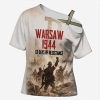 Polish Kotwica Warsaw Uprising 1944 Cross Shoulder Shirt 63 Days of Resistance WWII