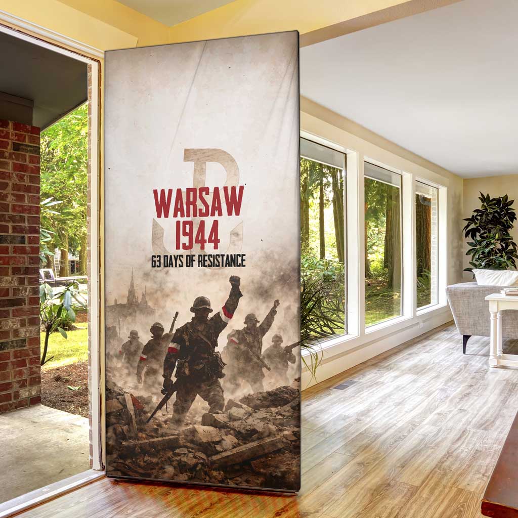 Polish Kotwica Warsaw Uprising 1944 Door Cover 63 Days of Resistance WWII