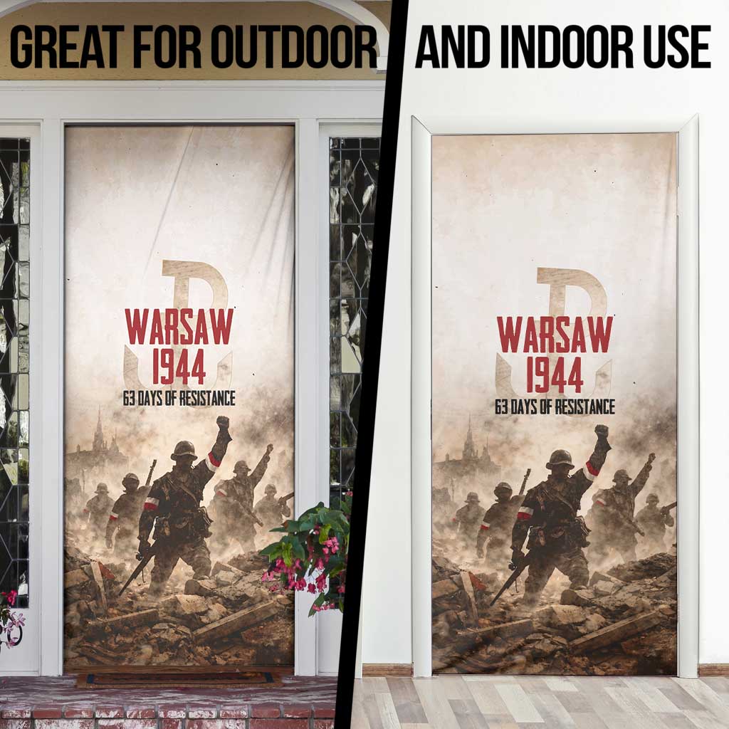 Polish Kotwica Warsaw Uprising 1944 Door Cover 63 Days of Resistance WWII