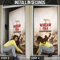 Polish Kotwica Warsaw Uprising 1944 Door Cover 63 Days of Resistance WWII