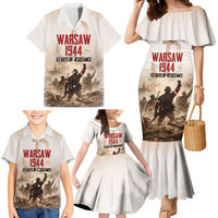 Polish Kotwica Warsaw Uprising 1944 Family Matching Mermaid Dress and Hawaiian Shirt 63 Days of Resistance WWII