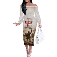 Polish Kotwica Warsaw Uprising 1944 Family Matching Off The Shoulder Long Sleeve Dress and Hawaiian Shirt 63 Days of Resistance WWII