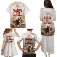 Polish Kotwica Warsaw Uprising 1944 Family Matching Puletasi and Hawaiian Shirt 63 Days of Resistance WWII