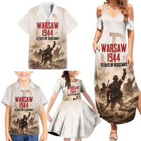 Polish Kotwica Warsaw Uprising 1944 Family Matching Summer Maxi Dress and Hawaiian Shirt 63 Days of Resistance WWII