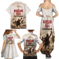 Polish Kotwica Warsaw Uprising 1944 Family Matching Summer Maxi Dress and Hawaiian Shirt 63 Days of Resistance WWII