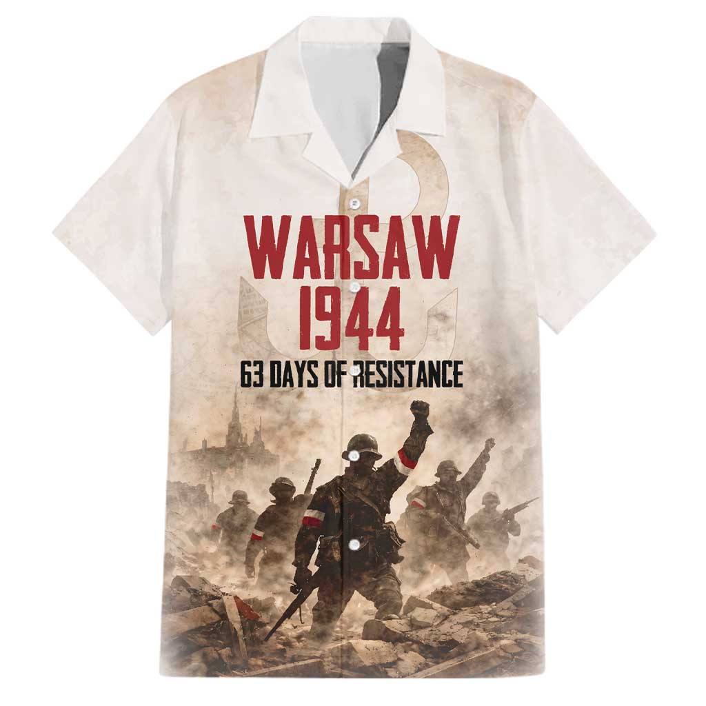 Polish Kotwica Warsaw Uprising 1944 Family Matching Summer Maxi Dress and Hawaiian Shirt 63 Days of Resistance WWII