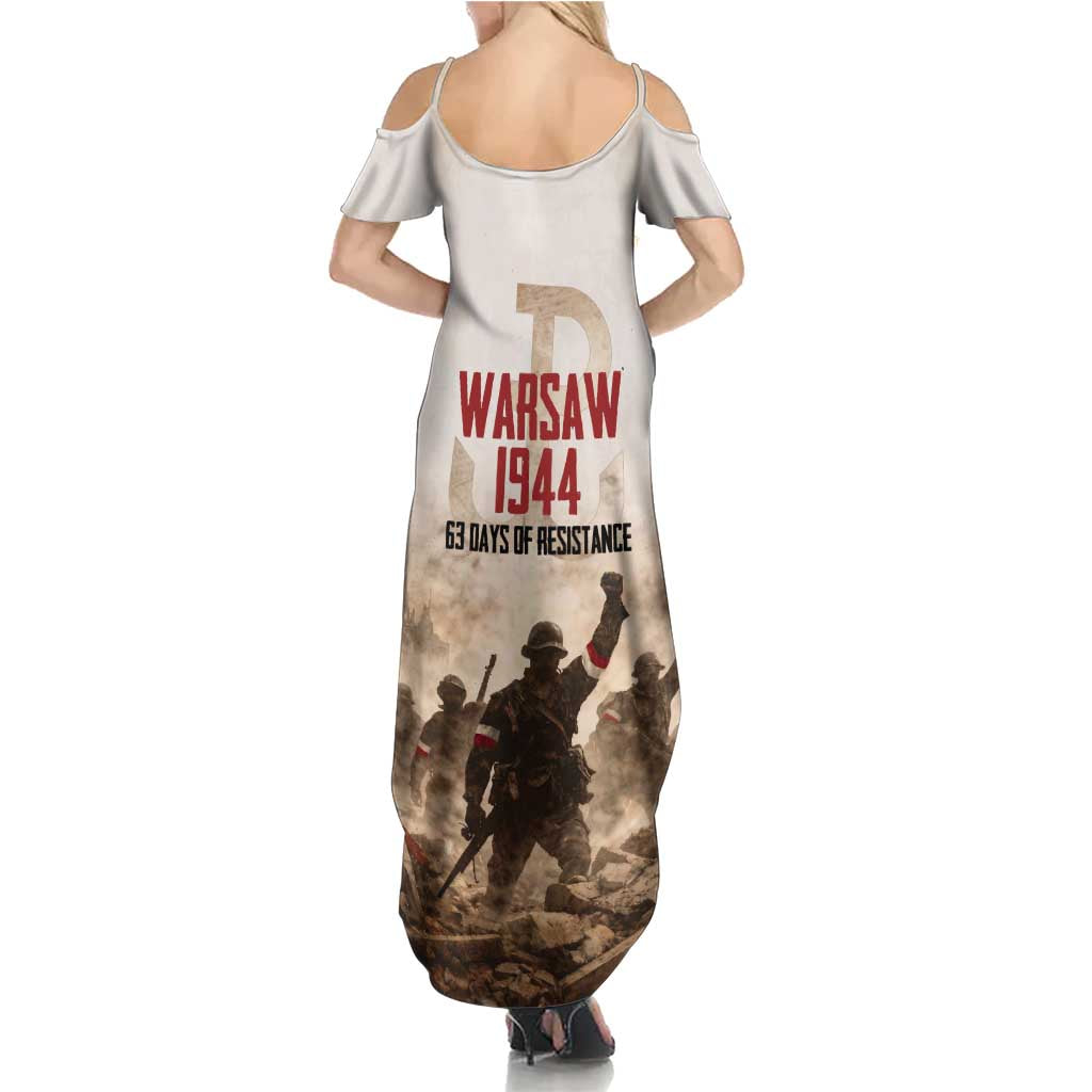 Polish Kotwica Warsaw Uprising 1944 Family Matching Summer Maxi Dress and Hawaiian Shirt 63 Days of Resistance WWII