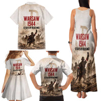 Polish Kotwica Warsaw Uprising 1944 Family Matching Tank Maxi Dress and Hawaiian Shirt 63 Days of Resistance WWII
