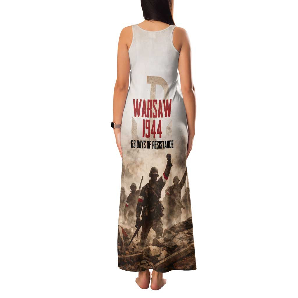 Polish Kotwica Warsaw Uprising 1944 Family Matching Tank Maxi Dress and Hawaiian Shirt 63 Days of Resistance WWII